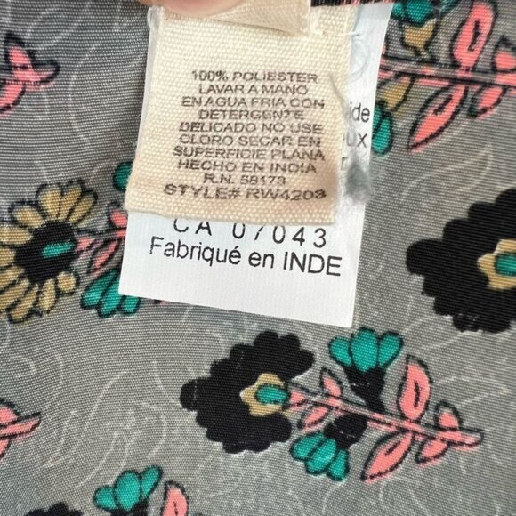 Raga Women's 2X Plus Red Orange Navy Blue Boho Maxi Dress Gown Long Sleeve Boho - Picture 7 of 15